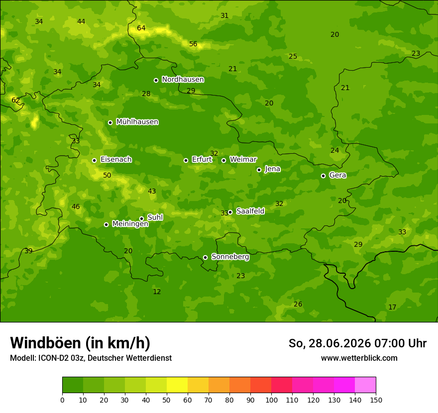 Maximale Windböen