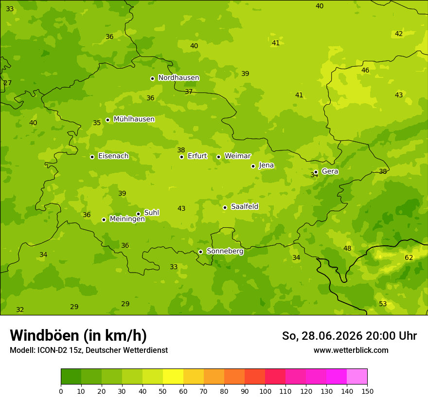 Maximale Windböen