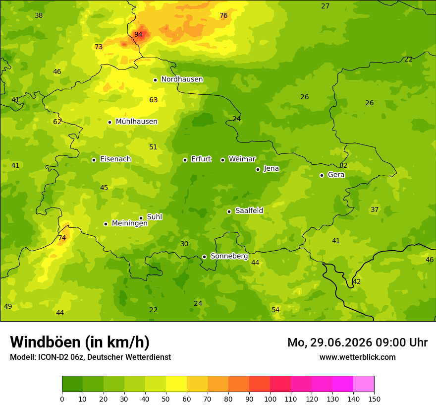 Maximale Windböen