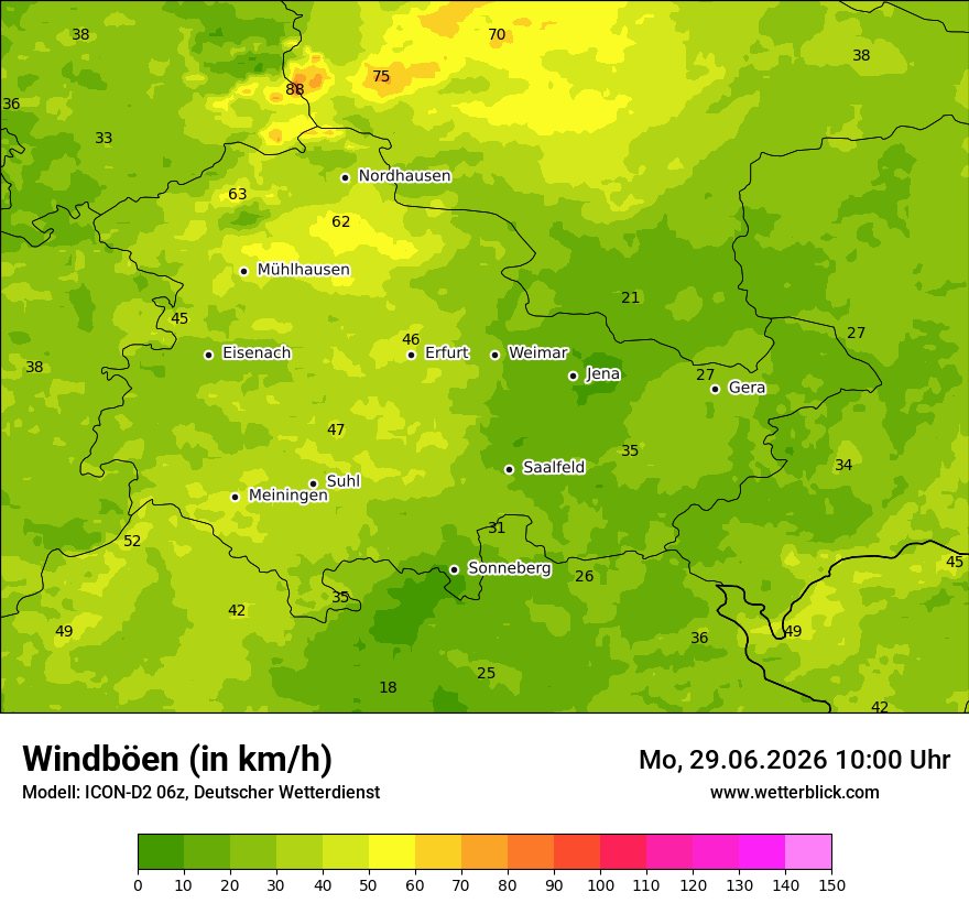 Maximale Windböen