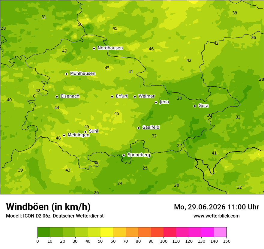 Maximale Windböen
