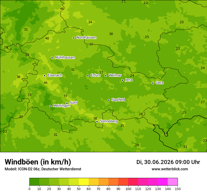 Maximale Windböen