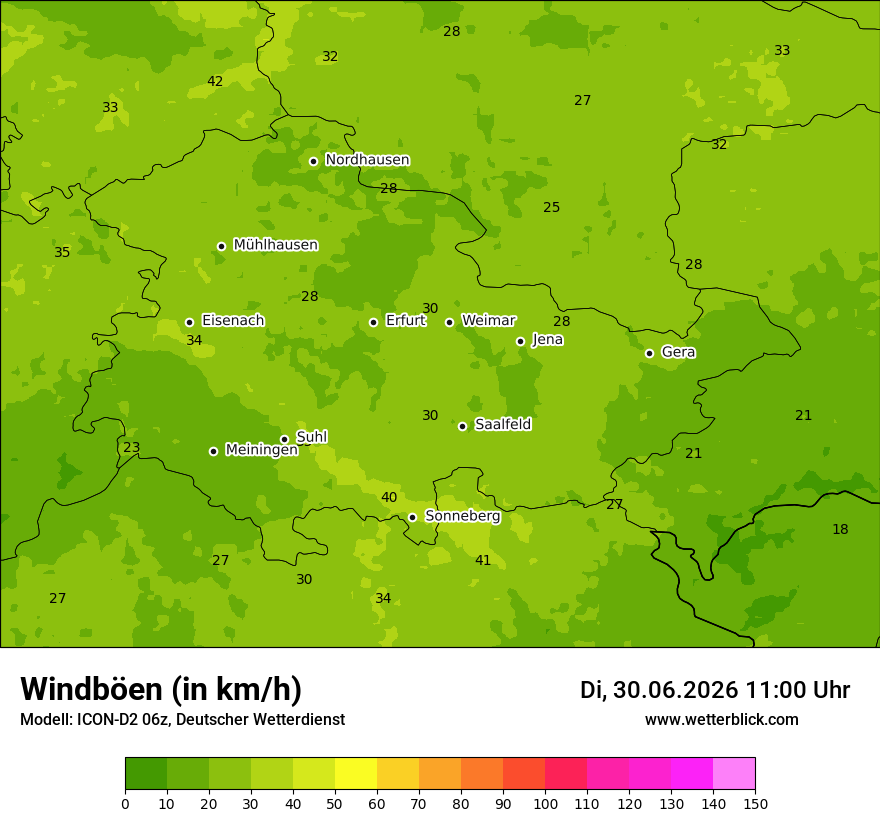 Maximale Windböen