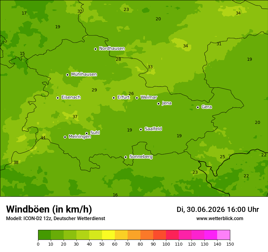 Maximale Windböen