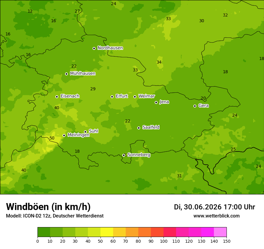 Maximale Windböen