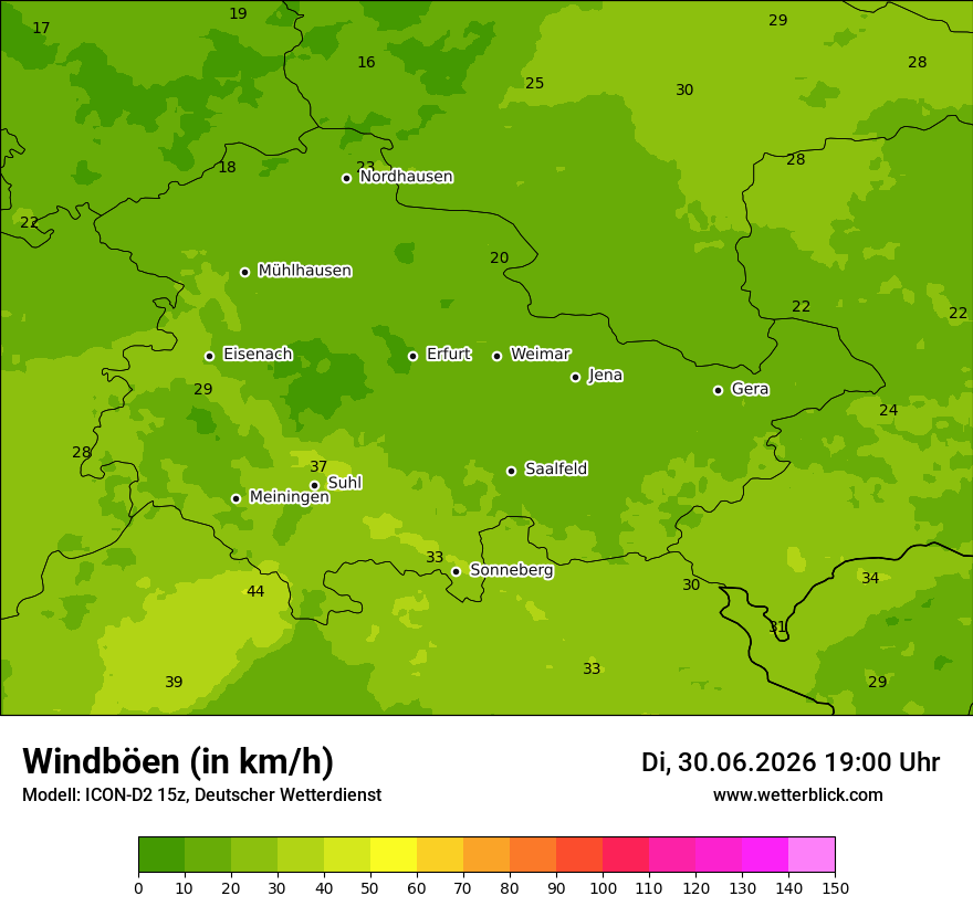Maximale Windböen