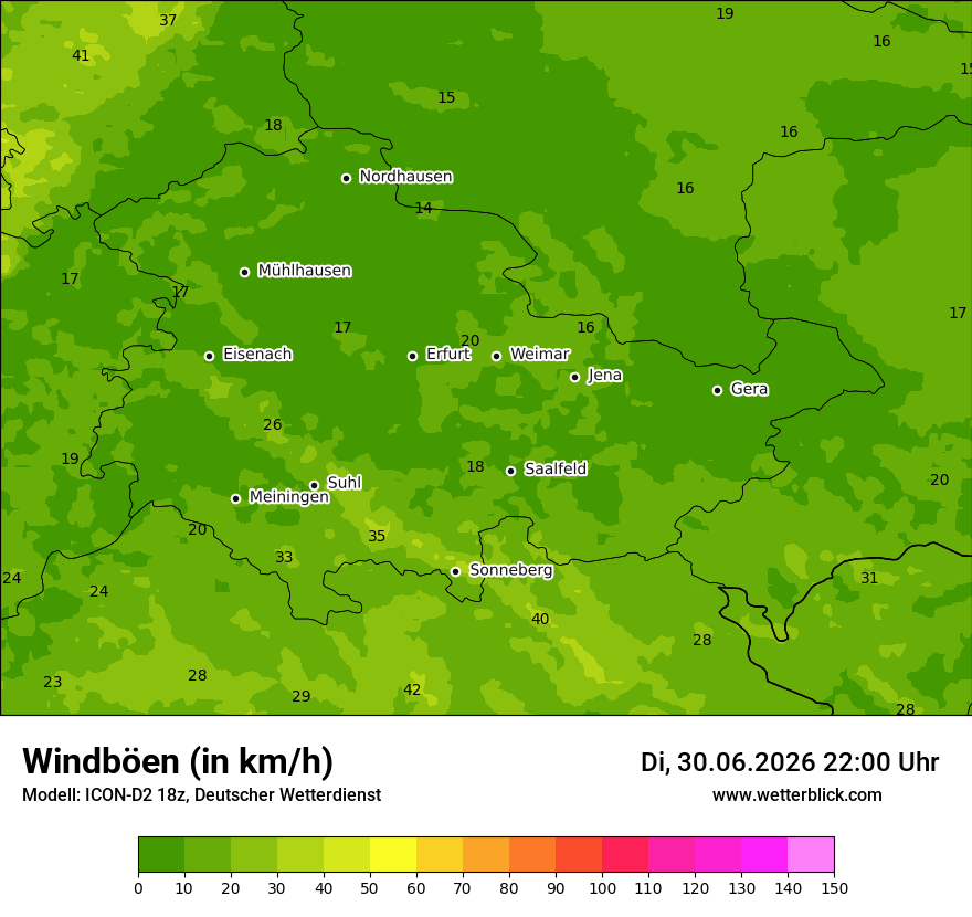 Maximale Windböen