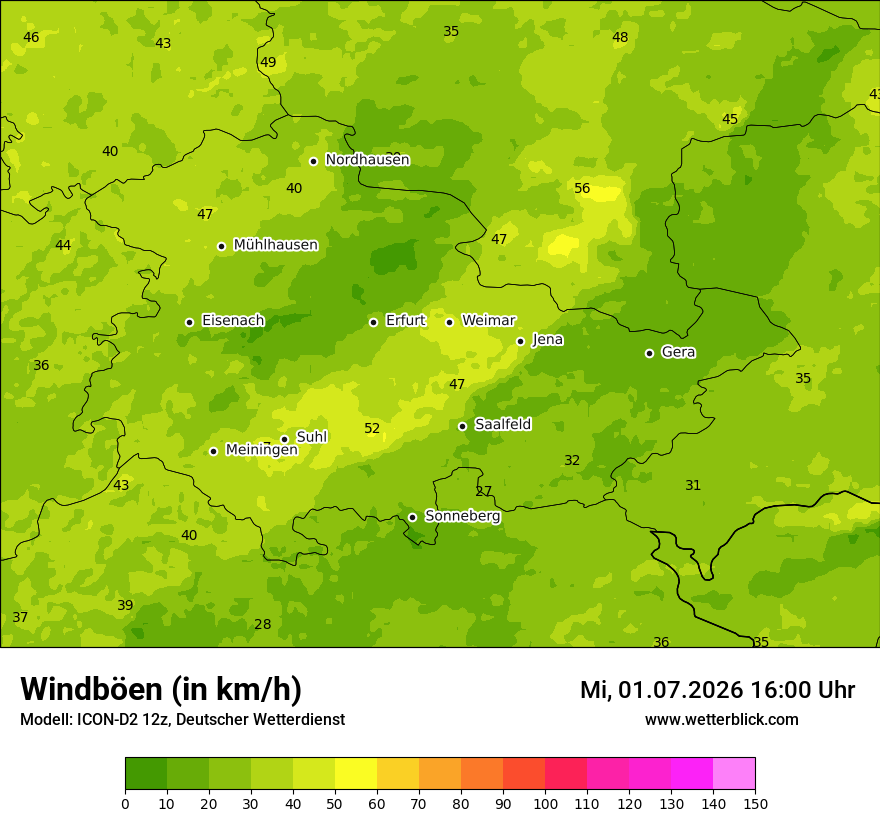 Maximale Windböen