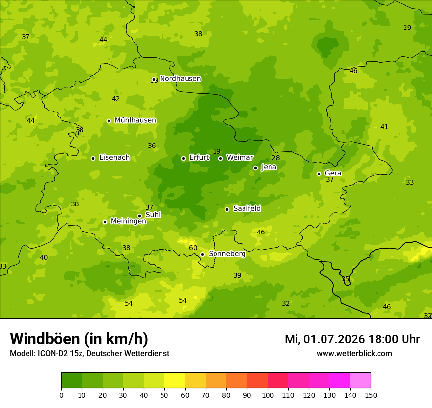 Maximale Windböen