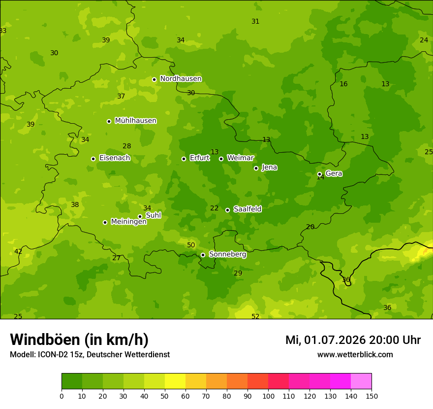 Maximale Windböen