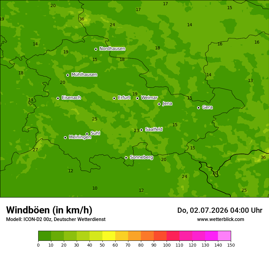 Maximale Windböen