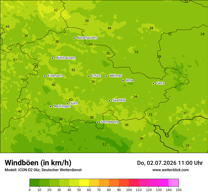 Maximale Windböen