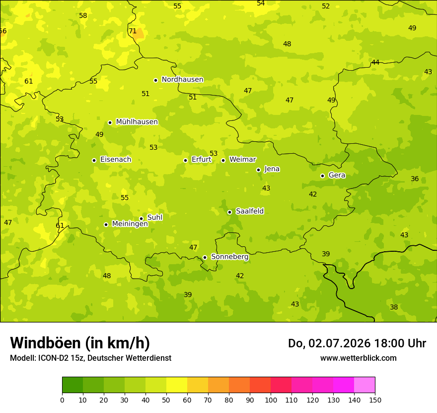 Maximale Windböen