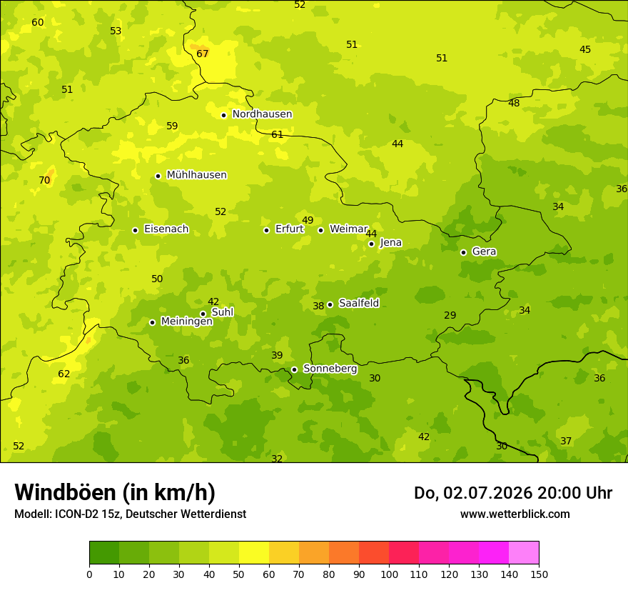 Maximale Windböen