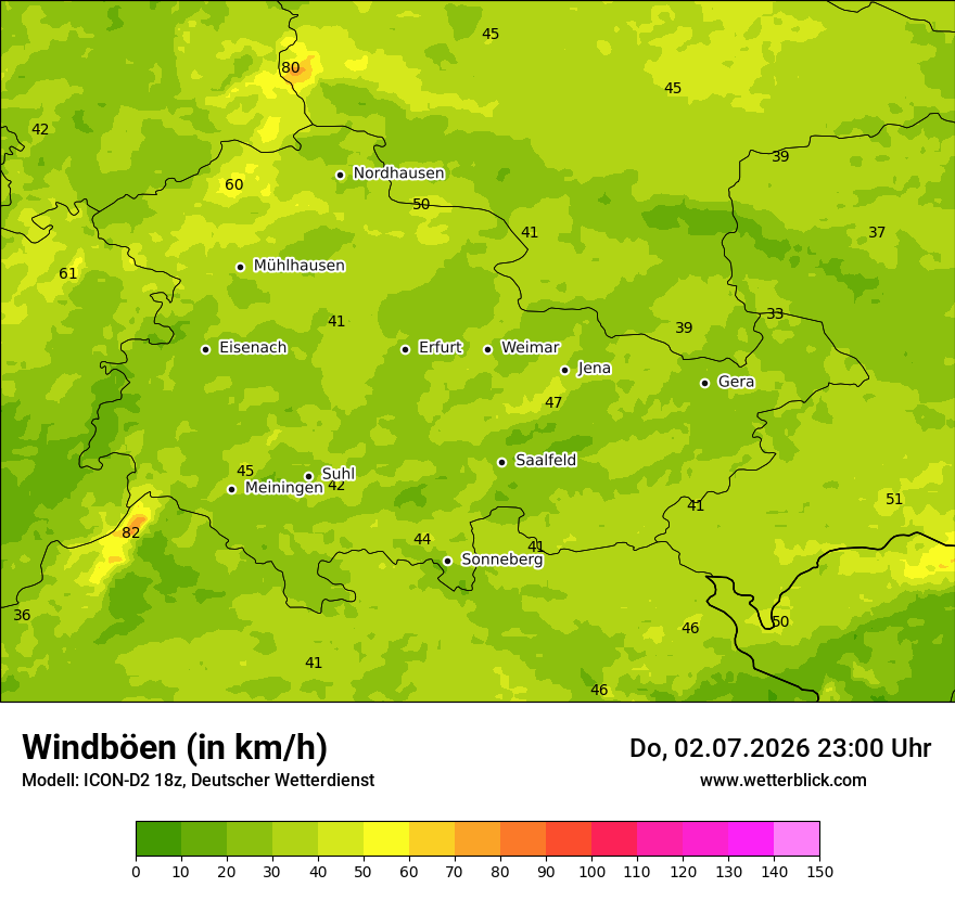 Maximale Windböen