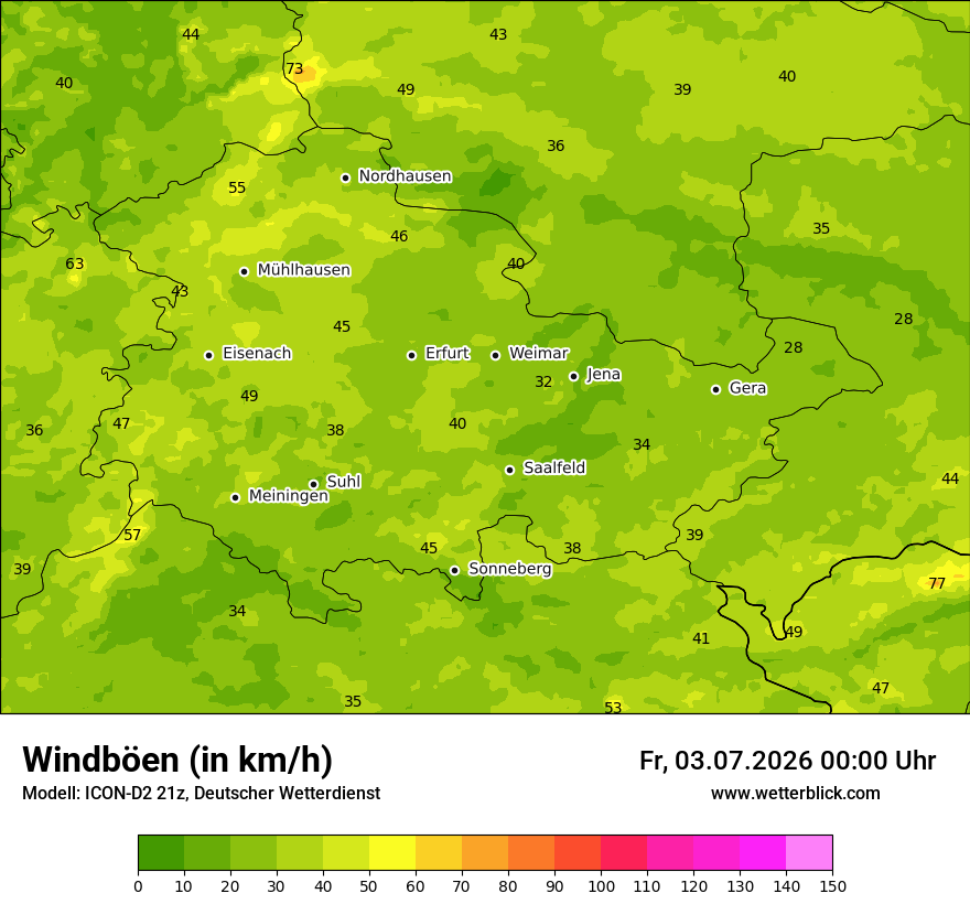Maximale Windböen