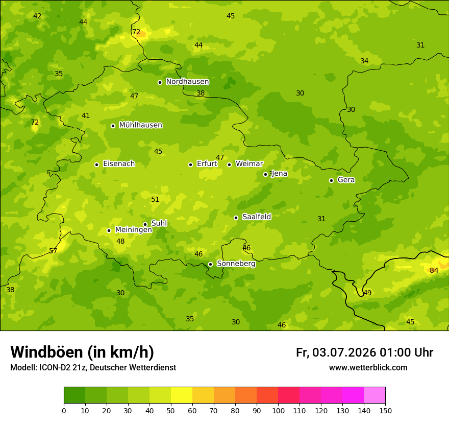 Maximale Windböen