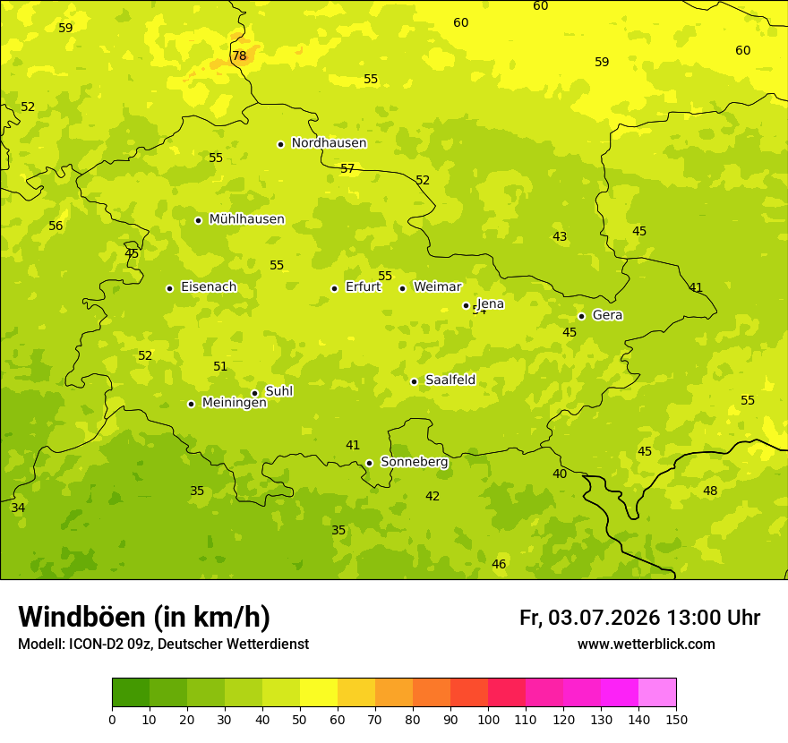 Maximale Windböen