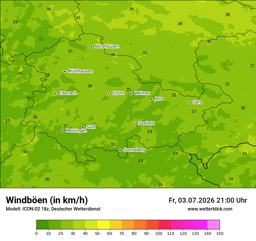 Maximale Windböen