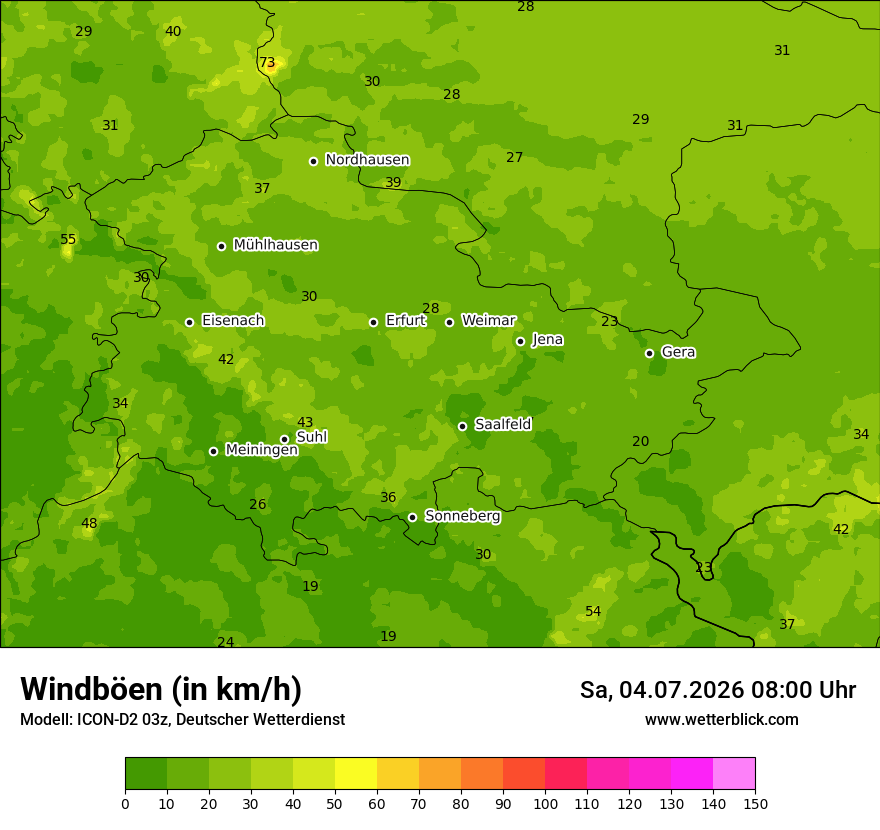 Maximale Windböen