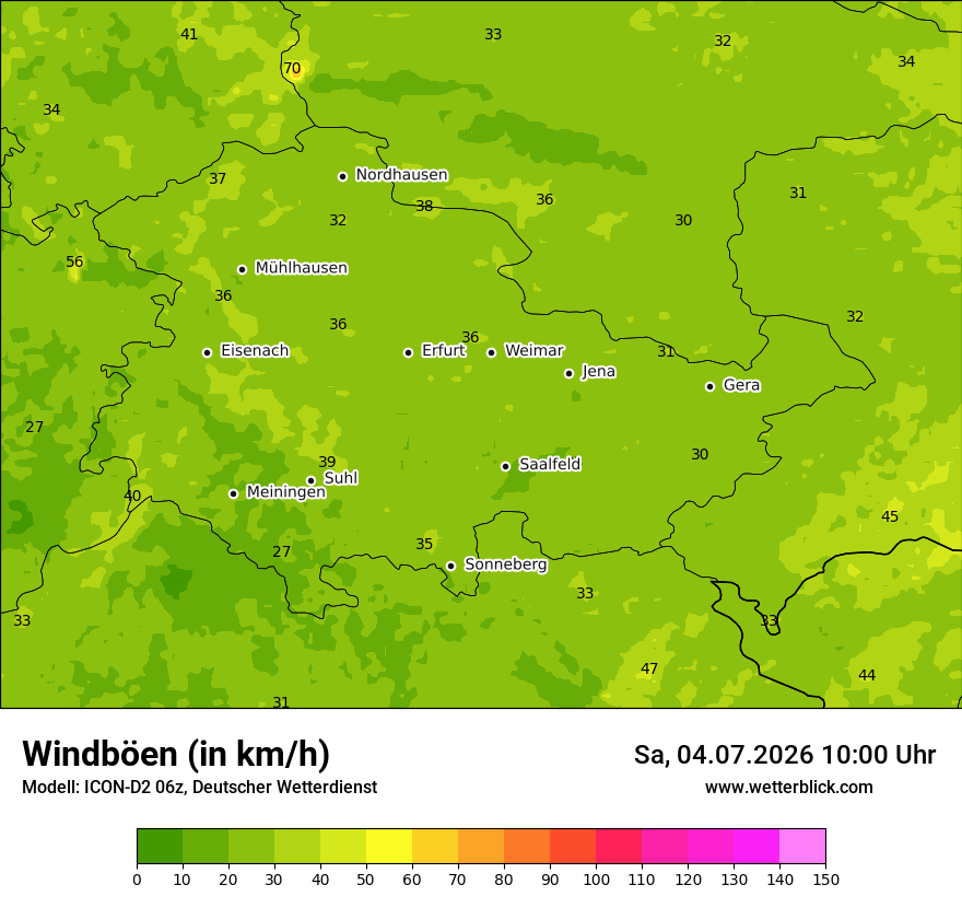 Maximale Windböen
