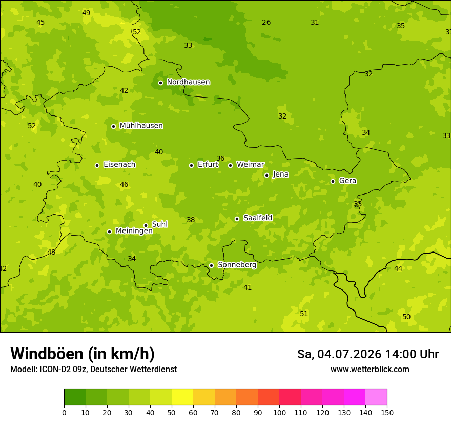 Maximale Windböen