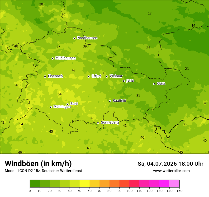 Maximale Windböen
