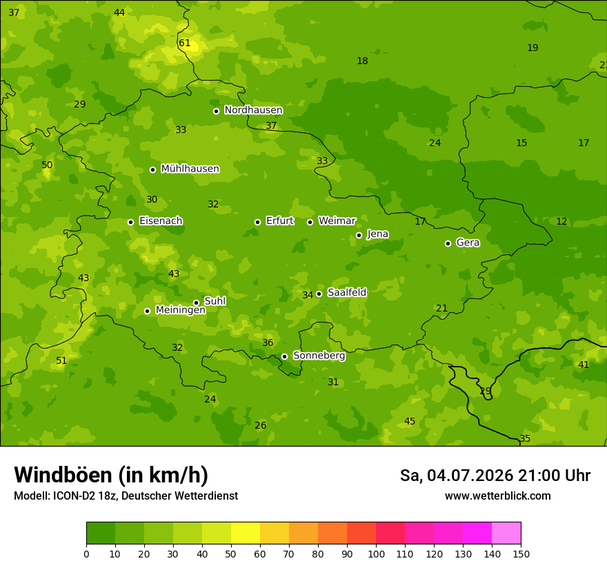 Maximale Windböen