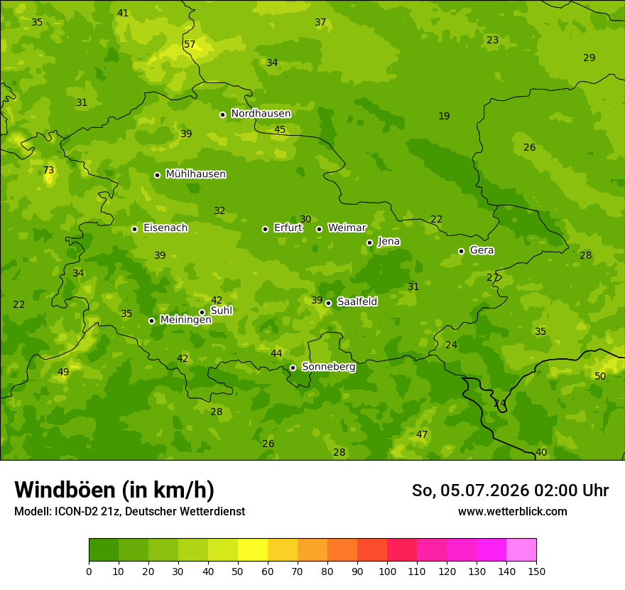 Maximale Windböen