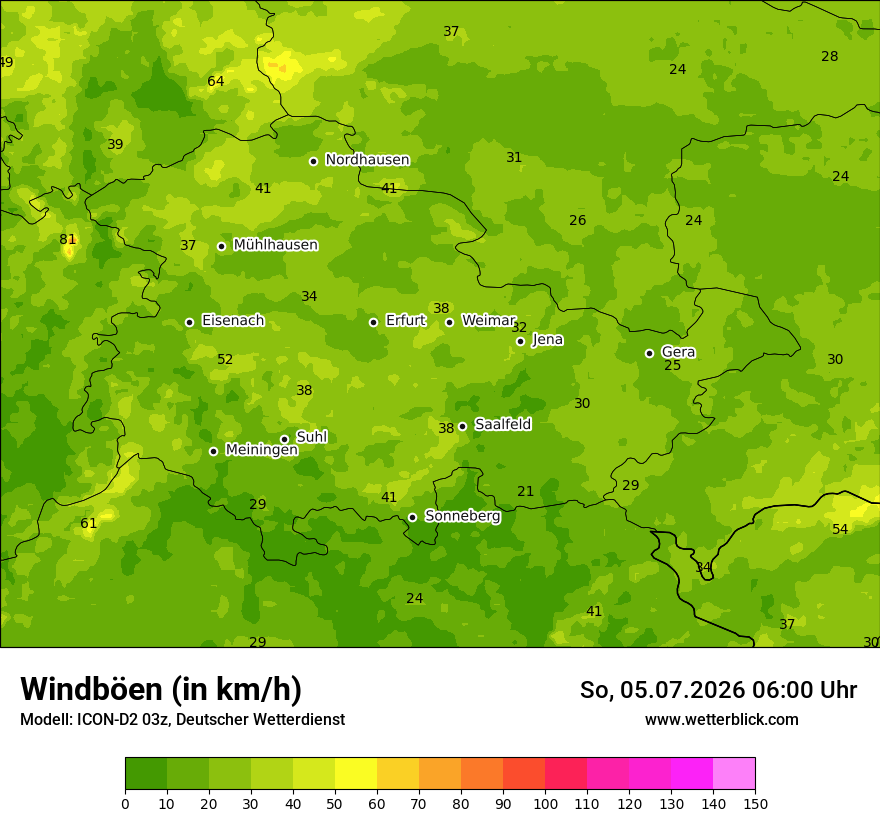 Maximale Windböen