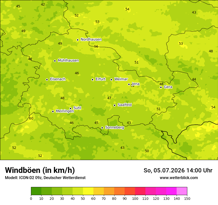 Maximale Windböen