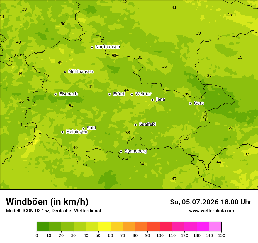 Maximale Windböen