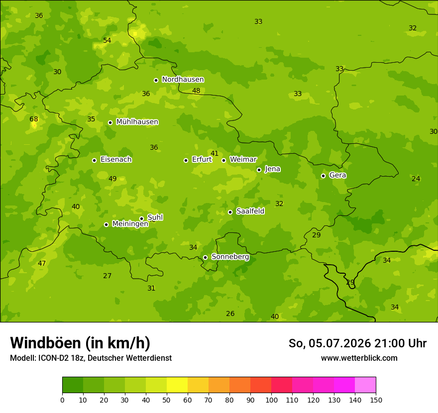 Maximale Windböen