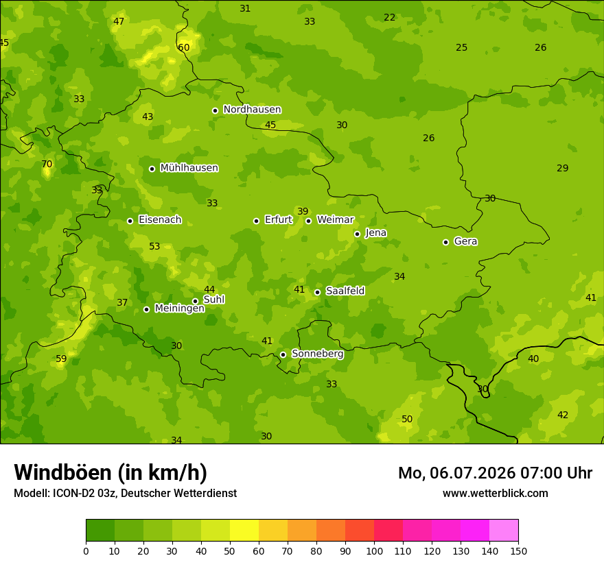 Maximale Windböen