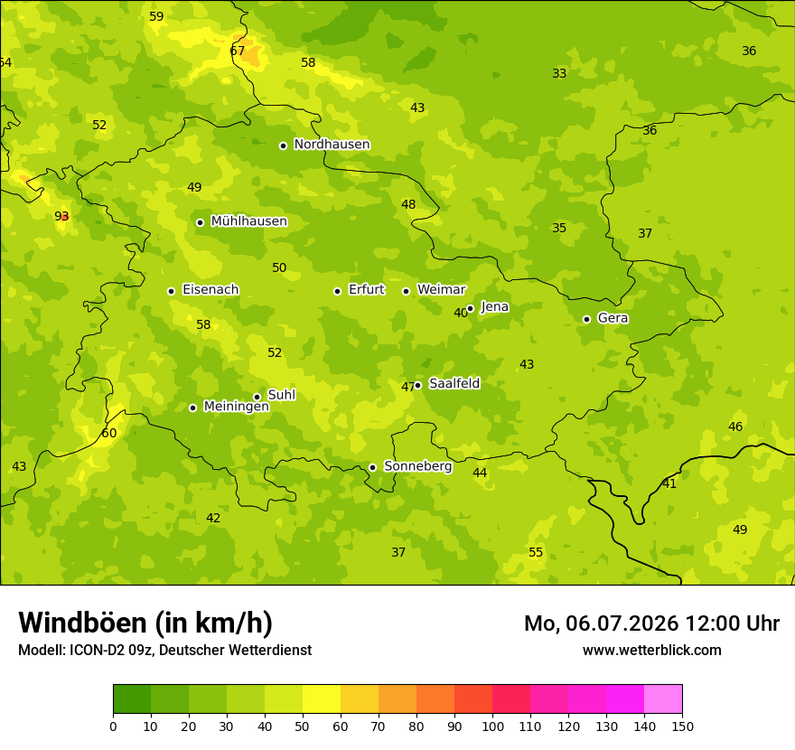 Maximale Windböen