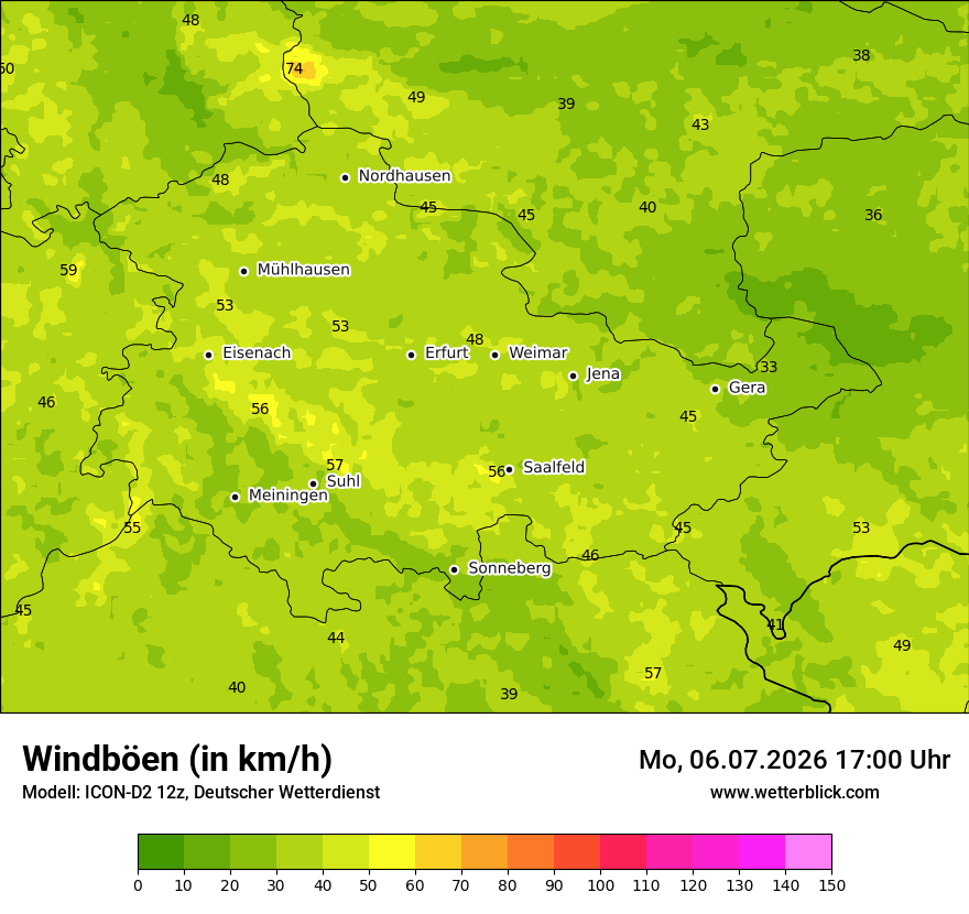 Maximale Windböen
