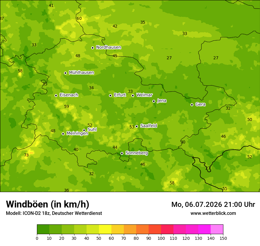 Maximale Windböen
