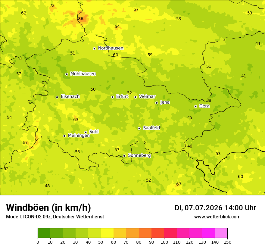 Maximale Windböen