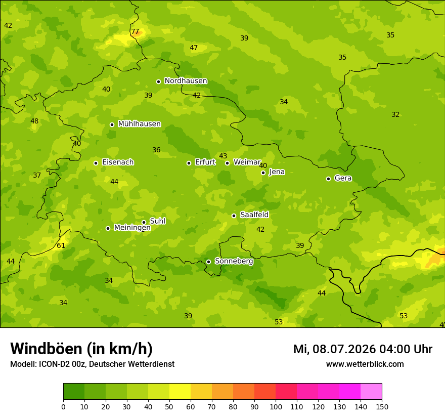 Maximale Windböen