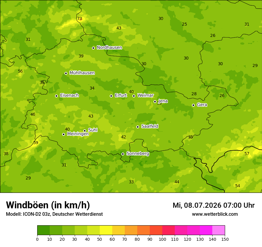 Maximale Windböen