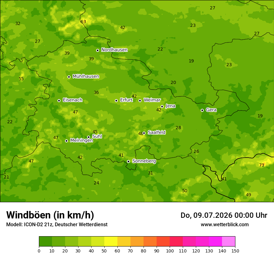 Maximale Windböen