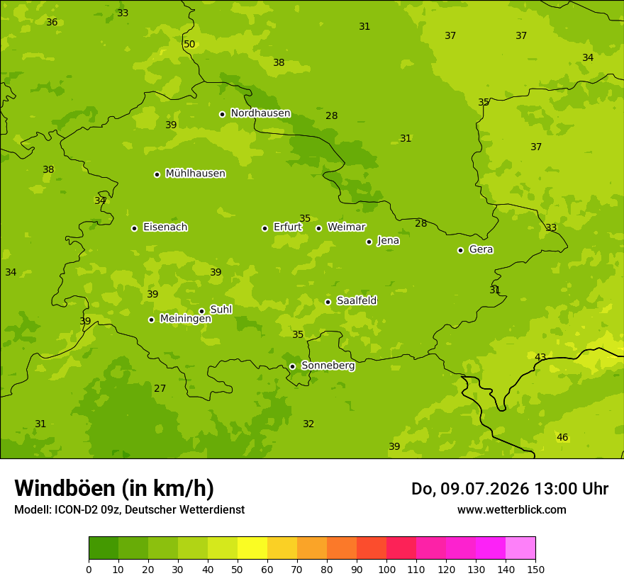 Maximale Windböen