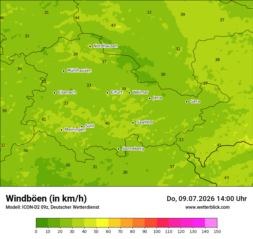 Maximale Windböen
