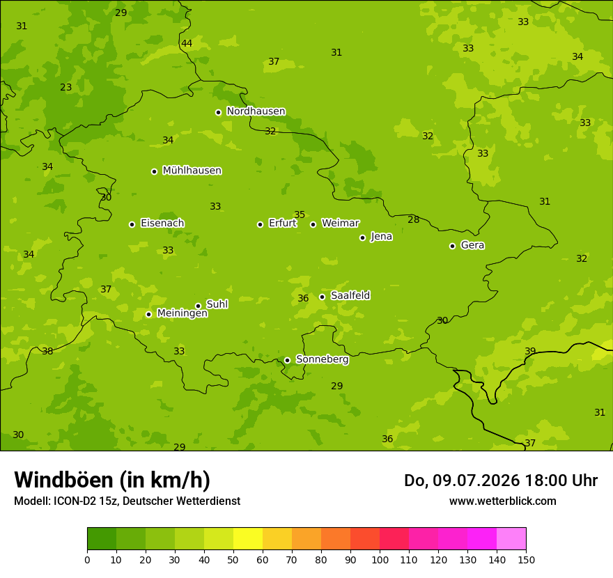 Maximale Windböen