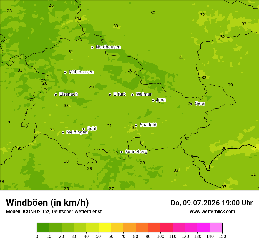 Maximale Windböen
