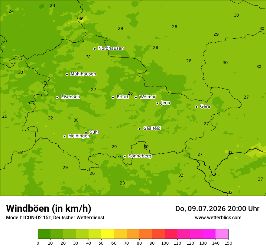 Maximale Windböen