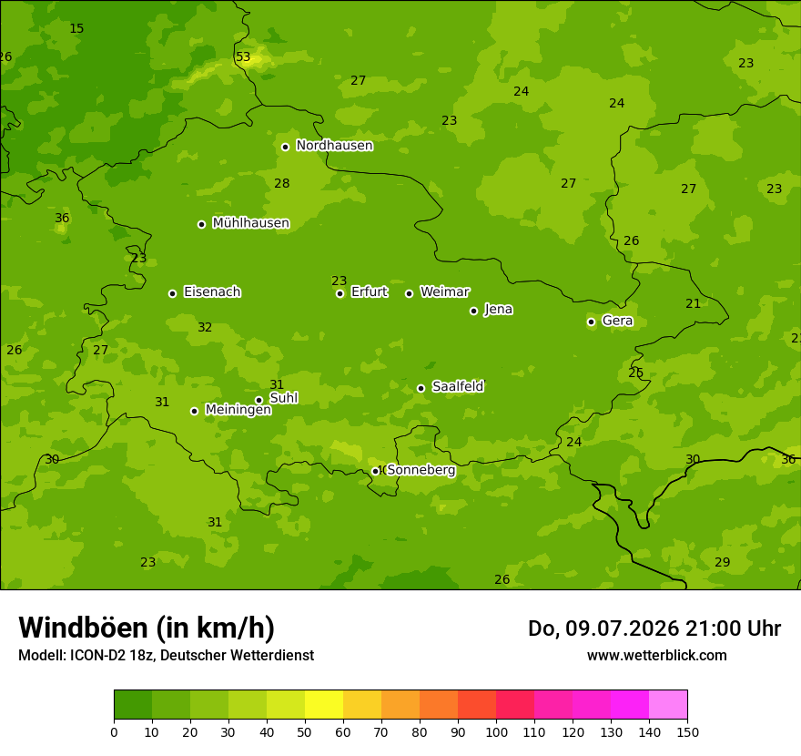 Maximale Windböen