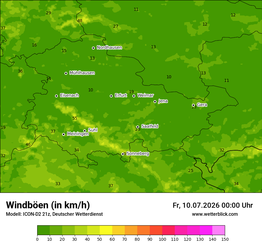 Maximale Windböen
