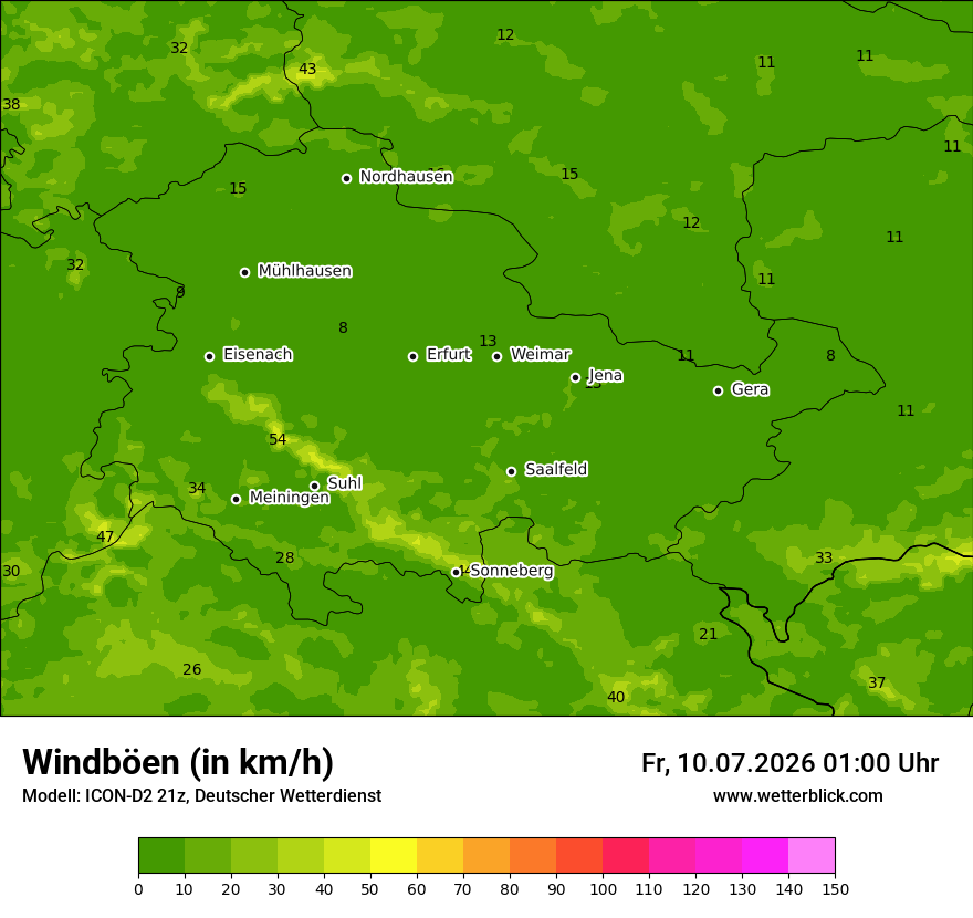 Maximale Windböen