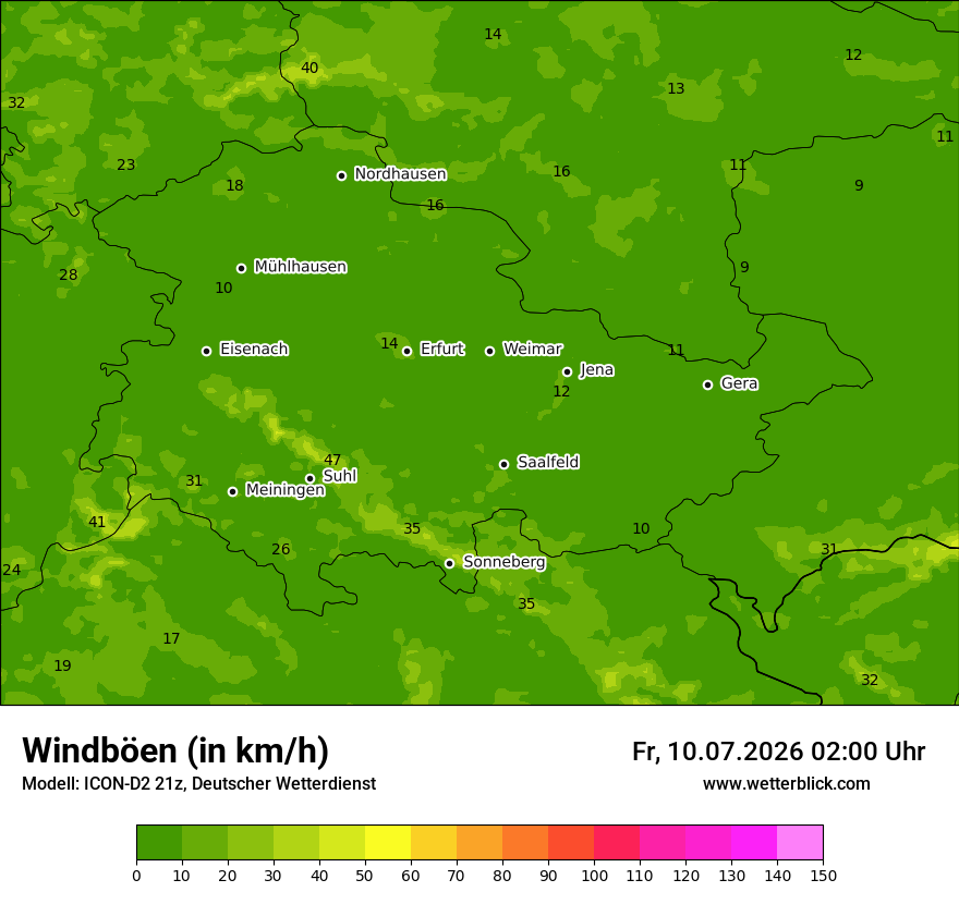 Maximale Windböen